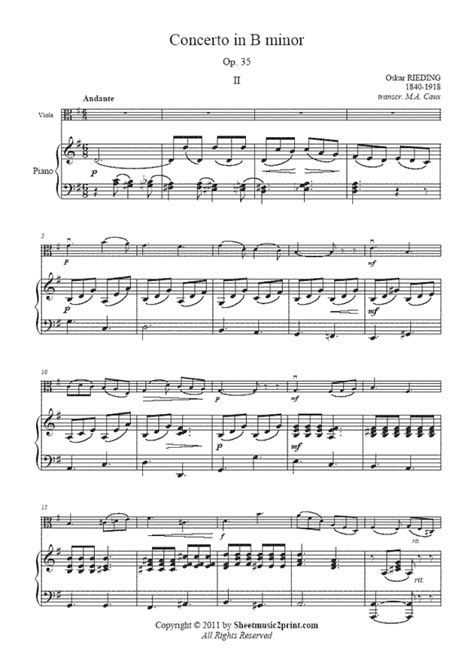 Rieding Concerto Op 35 For Viola Ii Sheetmusic2print