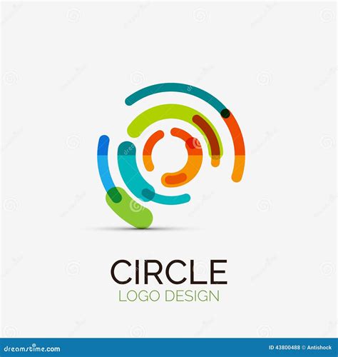 Hi Tech Circle Company Logo Business Concept Stock Vector