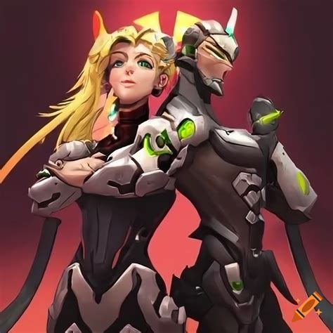 Mercy And Genji Using Their Ultimate Abilities On Craiyon