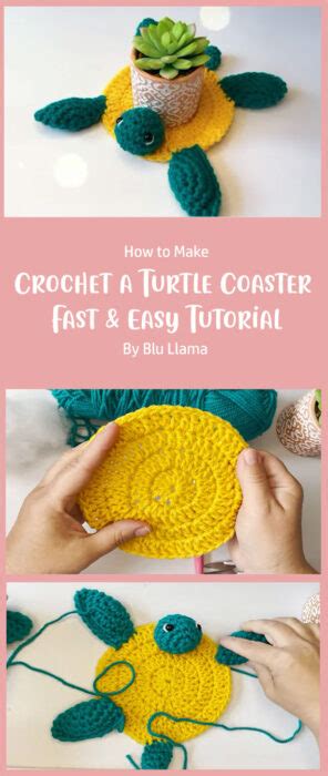 Easy Turtle Coaster Free Crochet Pattern Ideas - Carolinamontoni.com