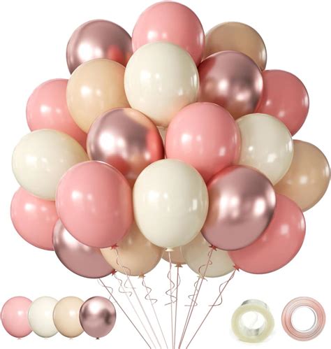 Katchon Rose Gold Balloons Set 12 Inch Pack Of 30