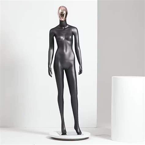 Xinji New Design Gold Face Female Mannequins Full Body Frb Matte Black