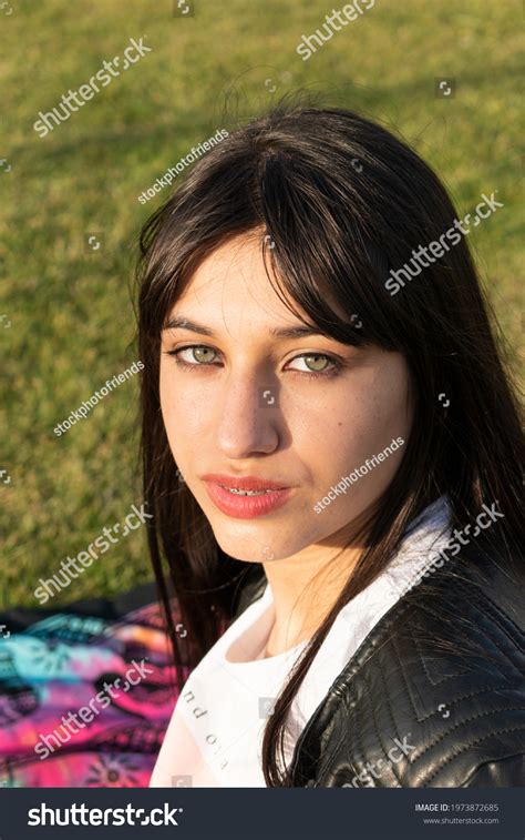 Portrait Green Eyed Latina Teen Girl Stock Photo Shutterstock