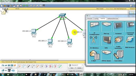 How To Configure Pc To Pc On Switch In Packet Tracer Youtube