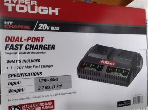 Hyper Tough Ht21 401 003 13 20v Max Lithium Ion Dual Port Fast Charger New 692042012877 Ebay