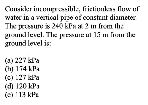 Answered Consider Incompressible Frictionless Bartleby