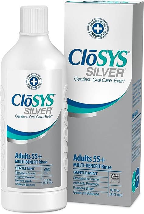 Closys Silver Fluoride Antimicrobial Mouthwash 16 Ounce Pack Of 2