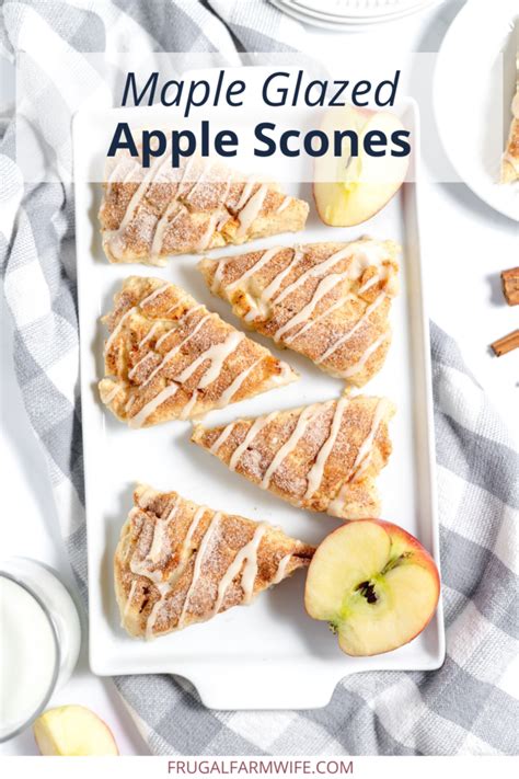 Apple Scones With Maple Glaze The Frugal Farm Wife