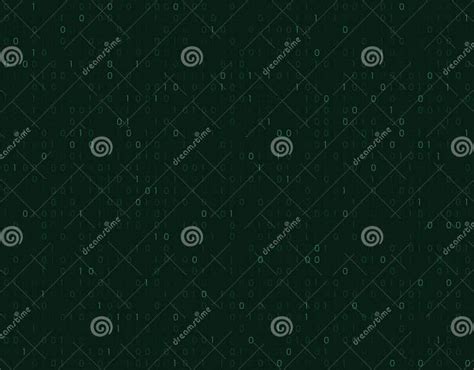 Binary Matrix Code Background Stock Vector Illustration Of Digital