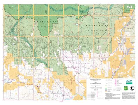 Pine Ranger District Map By Us Forest Service R6 Pacific Northwest