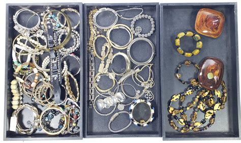 Lot - Assorted Fashion Costume Jewelry, Bracelets