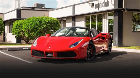 Ferrari 488 Convertible Rental Miami Exotic Car Rentals Mph Club