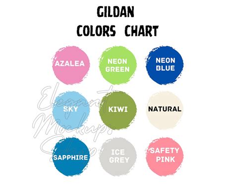 Canva Editable Gildan Color Chart Editable Gildan Color Chart