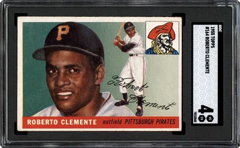 Topps Roberto Clemente Rookie Card Sgc Vg Ex