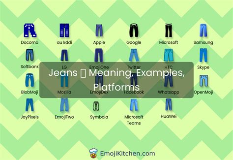 👖 jeans emoji meaning, info, stats - EmojiKitchen