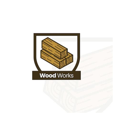 Premium Vector Wood Works Logo