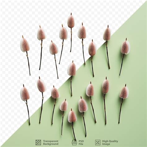 Premium PSD Bird S Eye View Photograph Of Pussy Willow Catkins