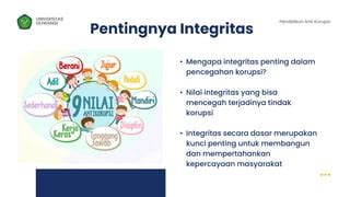 Pendidikan Anti Korupsi Korupsi Dan Integritas Pptx