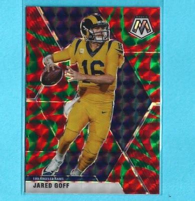 Panini Mosaic Red Green Reactive Jared Goff Los Angeles Rams