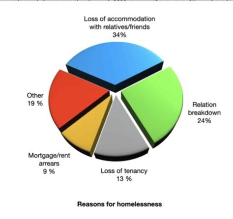 The Pie Chart Shows The Percentage Of Reasons Why People Are Homeless In The Uk Ielts Writing