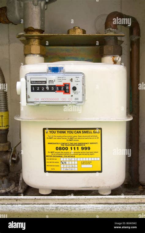 gas meter in the UK Stock Photo - Alamy