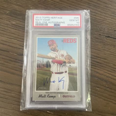 2019 Topps Heritage High Number Real One Autographs Roa Mk Matt Kemp