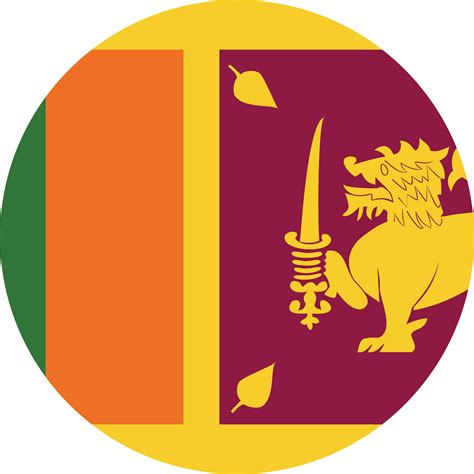 Circle flag of Sri Lanka. 11571257 PNG