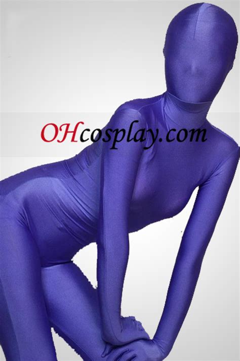 Purple Full Body Lycra Spandex Zentai Suit Zt