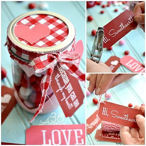 Valentine Gift Jar Mason Jar Crafts Love