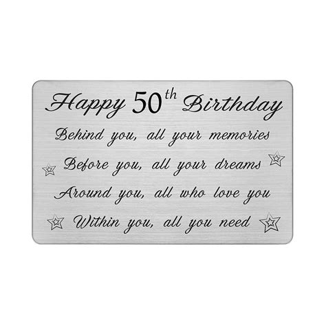 Degasken 50th Birthday Greeting Cards For Men Women 50 Year Old