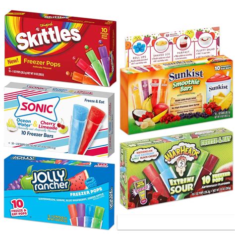 Ice Pops Freezer Bar Variety Pack 1 Box Each Of Jolly