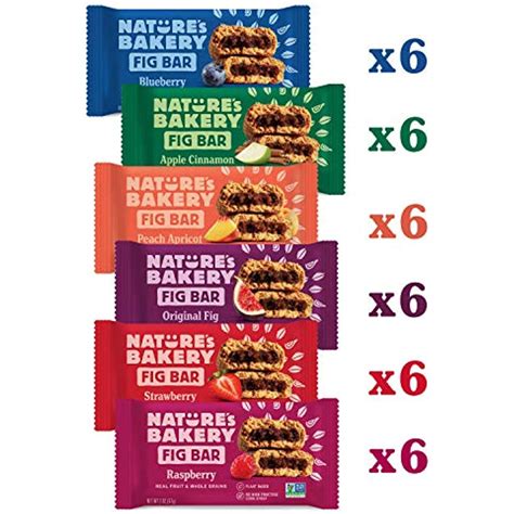 Natures Bakery Wheat Fig Bars Variety Pack Vegan Non Gmo Snack Bar 6 Boxes 36 Packs