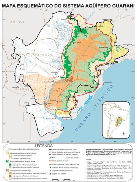 Schematic Map Of The Guarani Aquifer System Source 17 Download