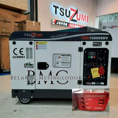 Jual Genset Silent 15 Kva 3 Phase ATS Automatic Tsuzumi TDG15000SDV