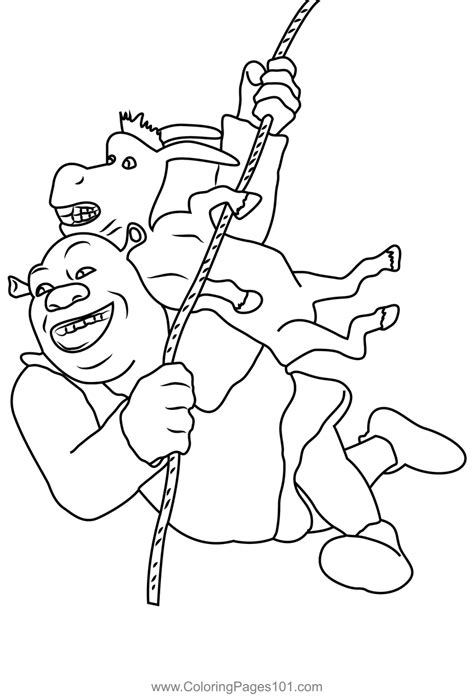 Shrek And Donkey Coloring Page for Kids - Free Shrek the Third Printable Coloring Pages Online ...