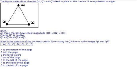 Solved The Figure Shows Three Charges Q1 Q2 And Q3 Fixed In