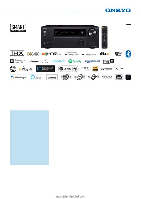 Onkyo TX-NR6100 | TX -NR Product Sheet