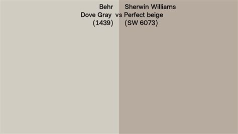 Behr Dove Gray 1439 Vs Sherwin Williams Perfect Beige Sw 6073 Side