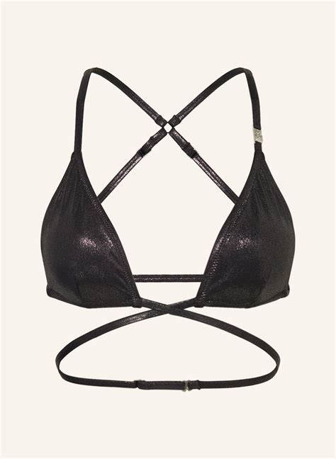 Calvin Klein Triangel Bikini Top In Schwarz