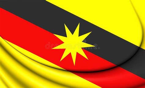 Flag Of Sarawak Malaysia Stock Illustration Illustration Of Three