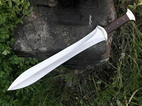 Greek Xiphos Double Edged Handmade Pure Steel Gladius Sword With