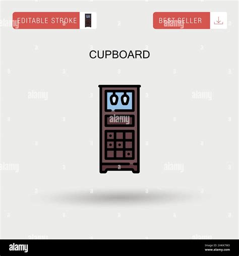 Cupboard Simple Vector Icon Stock Vector Image Art Alamy