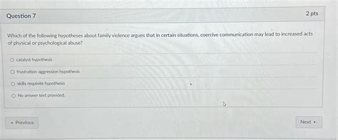 Solved Question 72 PtsWhich Of The Following Hypotheses Chegg