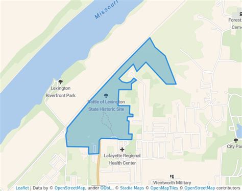 Battle Of Lexington State Historic Site In Lexington Map And Routes