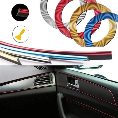 Car Mouldings Trim 3d Line Strips Dashboard Door Edge For Mercedes Benz W202 W220 W204 W203 W210