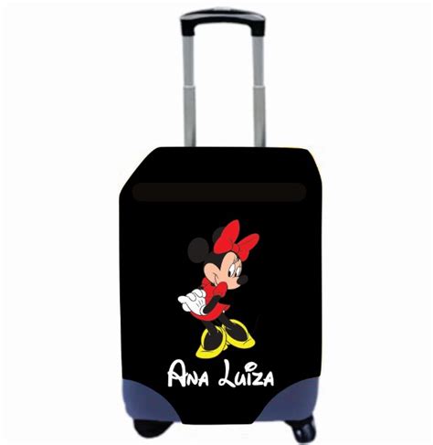 Capa De Mala Personalizada Minnie Coisas Da Flor