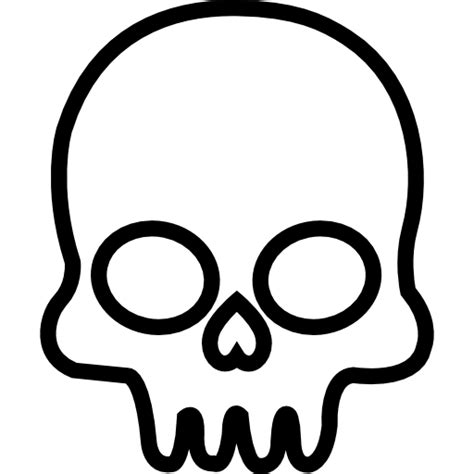 Skull Outline From Frontal View Icon