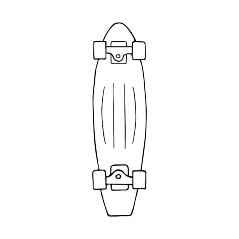 Premium Vector Vector Hand Drawn Doodle Sketch Cruiser Skateboard