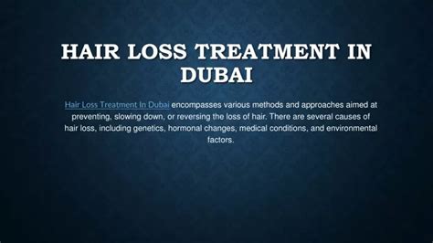 PPT Hair Loss Treatment In Dubai PowerPoint Presentation Free