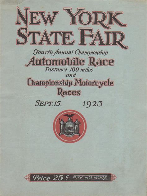 1923 The Motor Racing Programme Covers Project